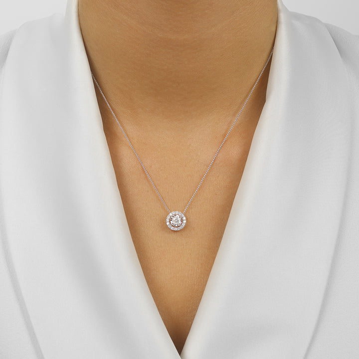 14Kt White Gold Diamond 1/3Ctw Pendant