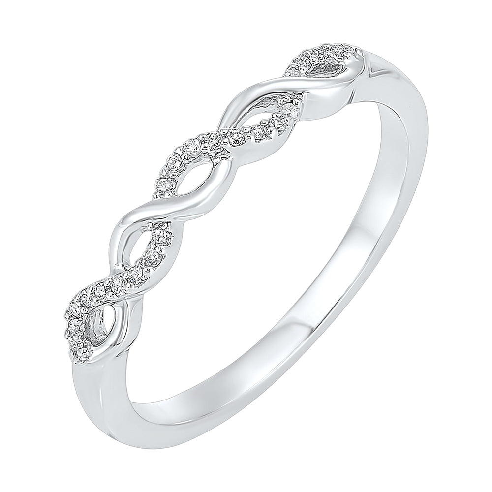 10Kt White Gold Diamond 1/20Ctw Ring