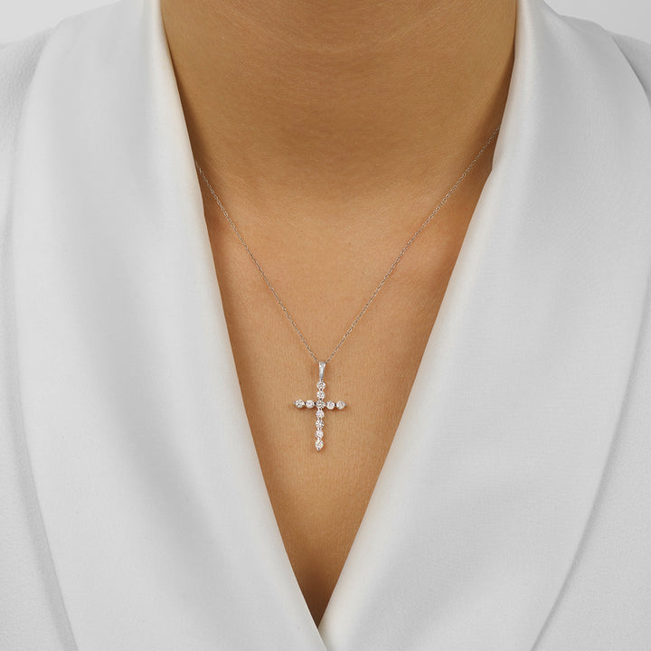 14Kt White Gold Diamond 1/2Ctw Pendant