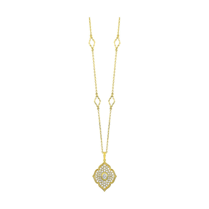 14Kt Yellow Gold Diamond 1/2Ctw Necklace