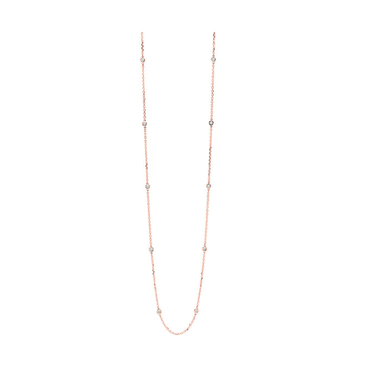 14Kt Rose Gold Diamond 1/4Ctw Necklace