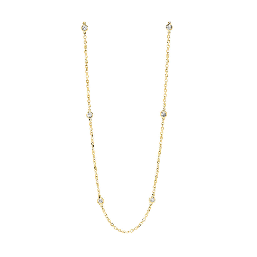 14Kt Yellow Gold Diamond 1/4Ctw Necklace