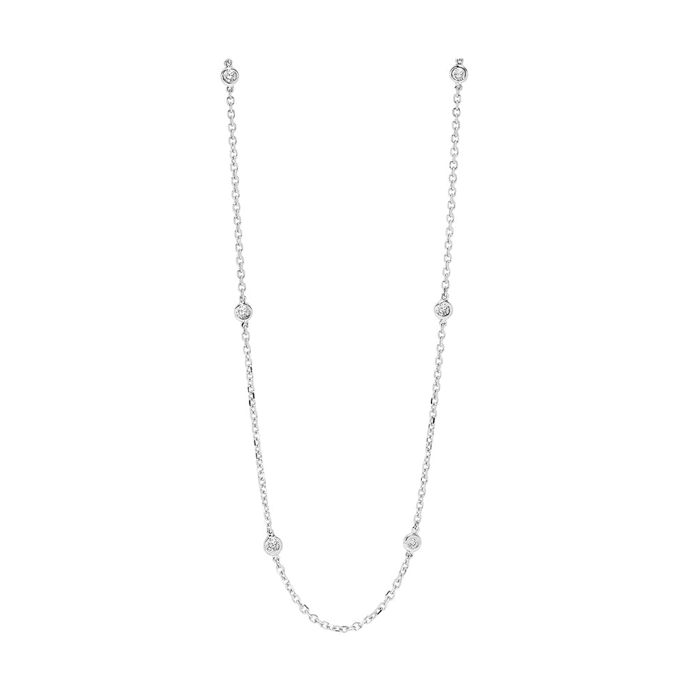 14Kt White Gold Diamond 3/4Ctw Necklace