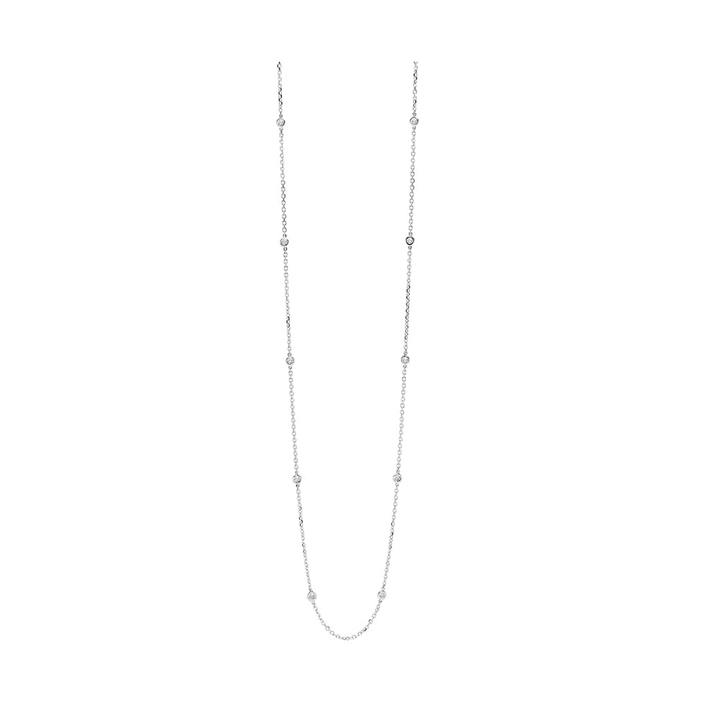 14Kt White Gold Diamond 1Ctw Necklace
