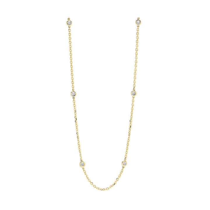 14Kt Yellow Gold Diamond 1Ctw Necklace