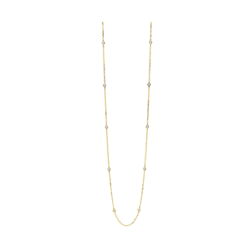 14Kt Yellow Gold Diamond 1Ctw Necklace