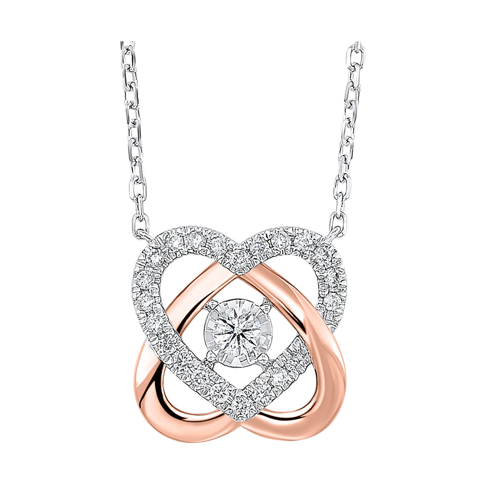 14Kt White Rose Gold Diamond 1/3Ctw Necklace