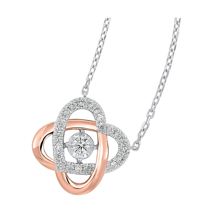 14Kt White Rose Gold Diamond 1/3Ctw Necklace