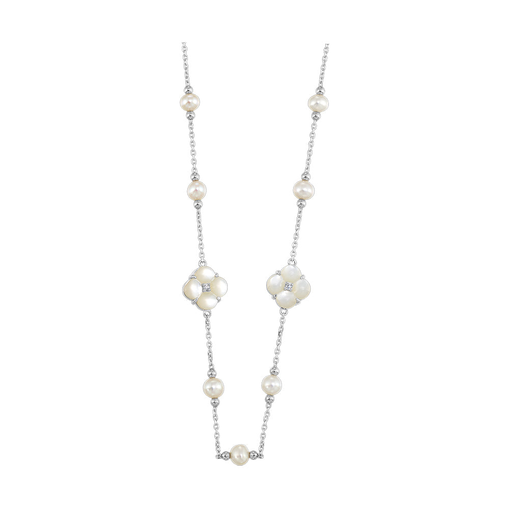 Silver Pearl Necklace