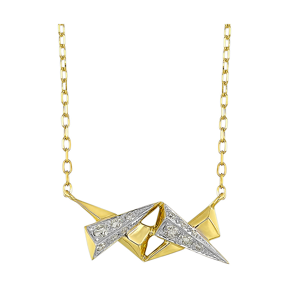 14Kt Yellow Gold Diamond 1/7Ctw Necklace