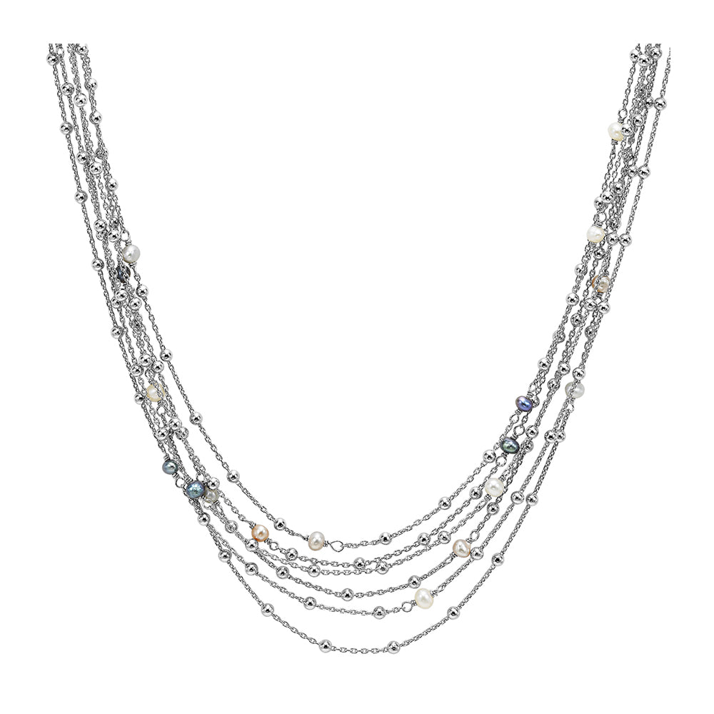 Silver Pearl Necklace