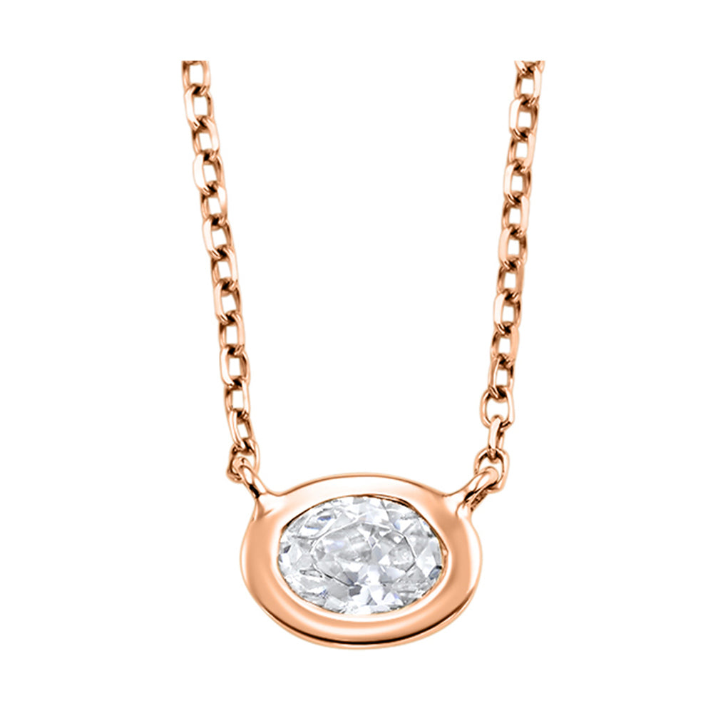 14Kt Rose Gold Diamond 1/10Ctw Pendant