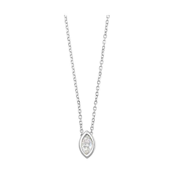 14Kt White Gold Diamond 1/10Ctw Pendant