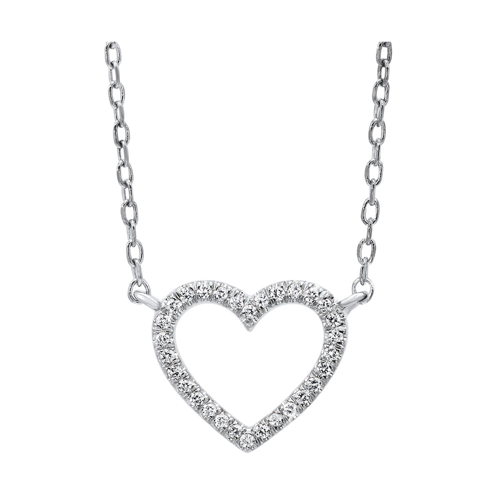 14Kt White Gold Diamond 1/20Ctw Pendant