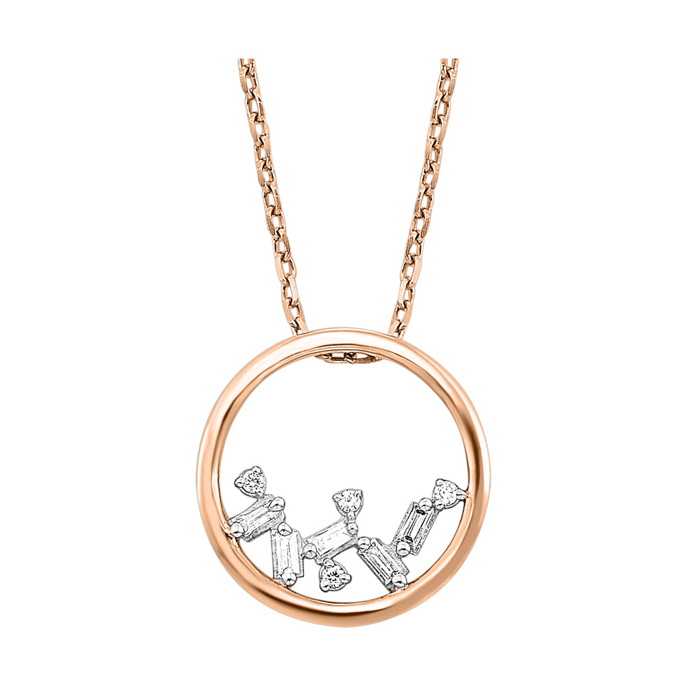 14Kt Rose Gold Diamond 1/20Ctw Pendant