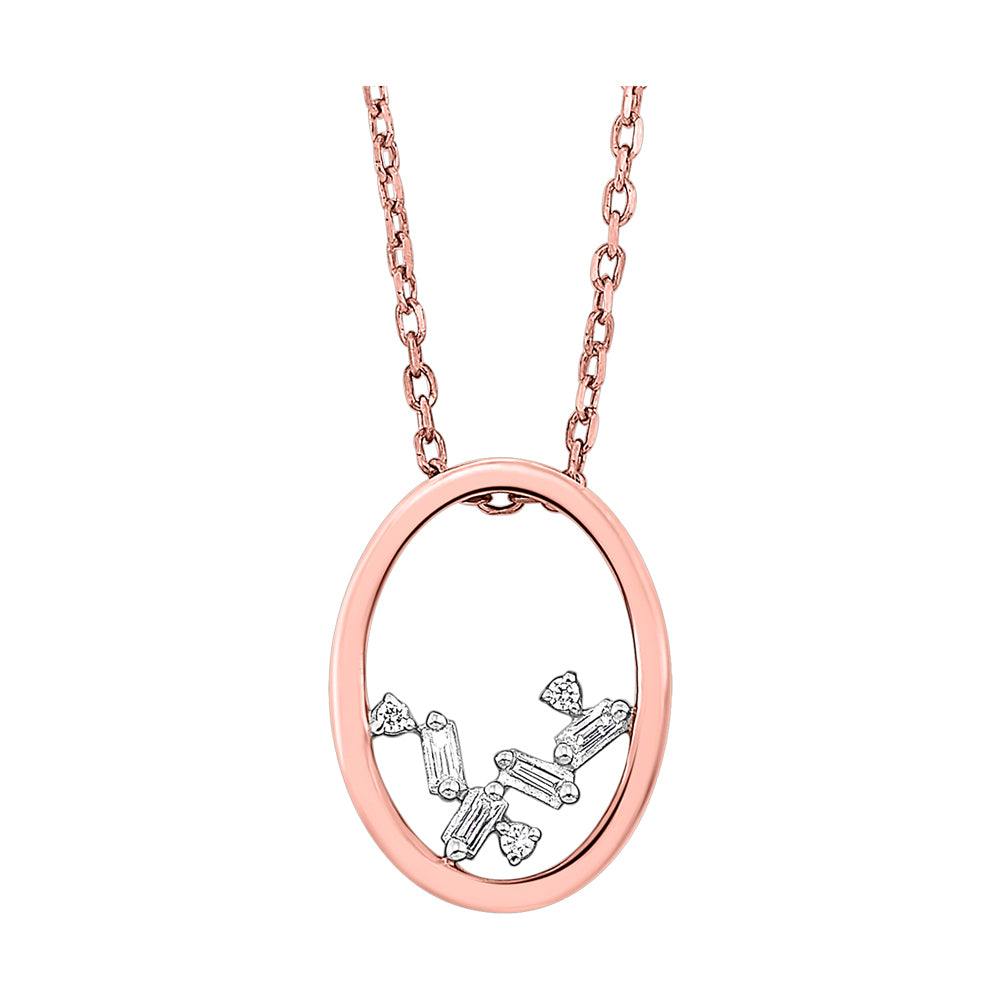 14Kt Rose Gold Diamond 1/20Ctw Pendant