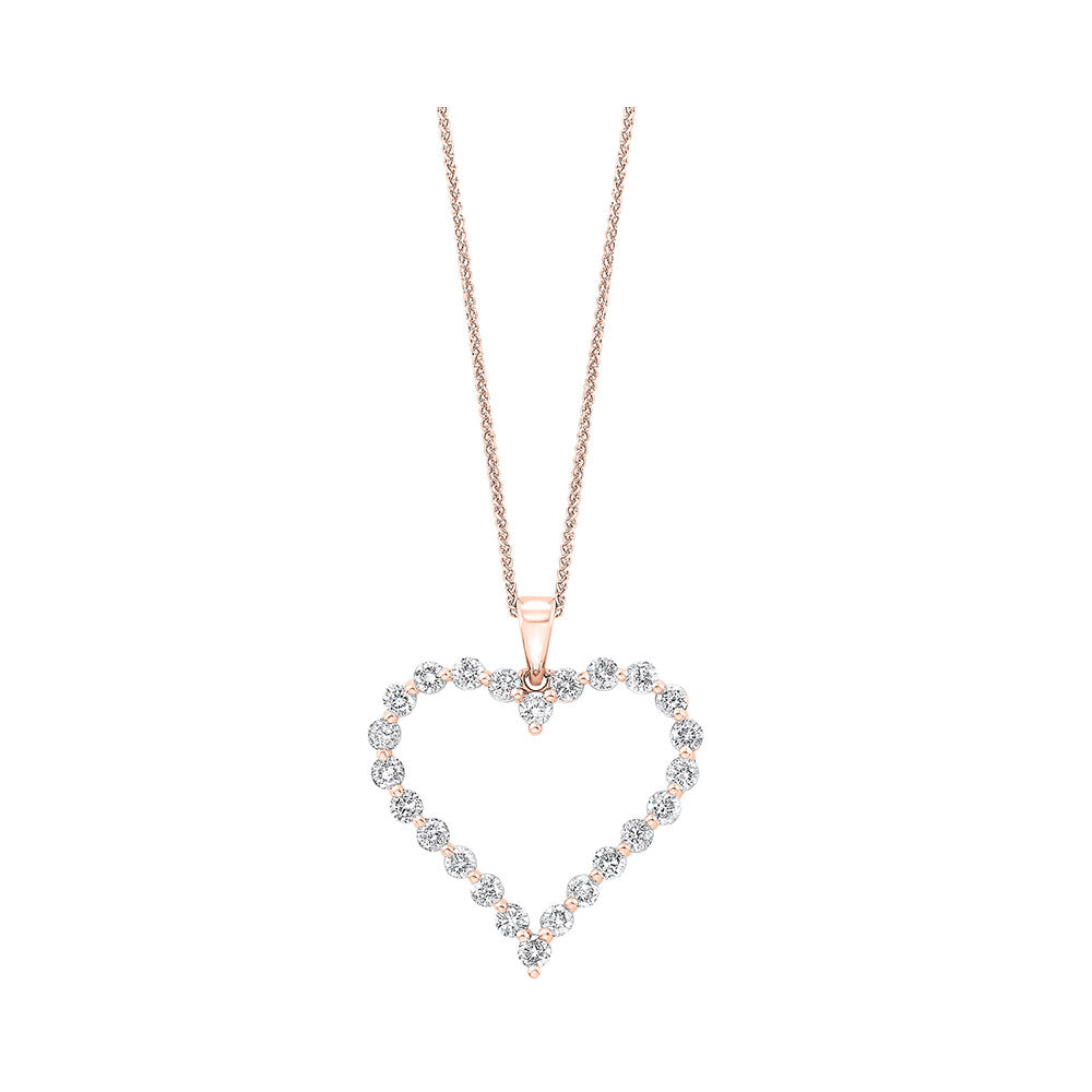 14Kt Rose Gold Diamond 1Ctw Pendant