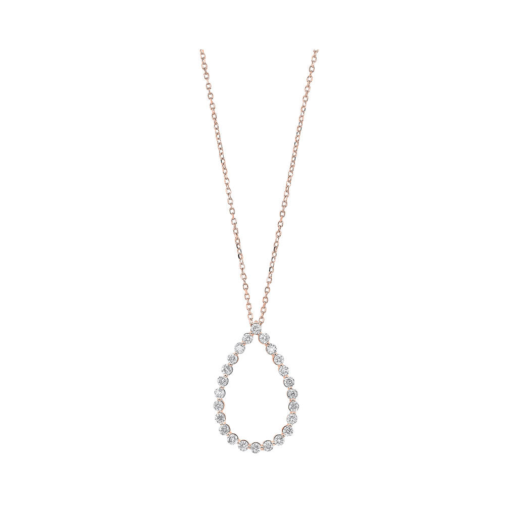 14Kt Rose Gold Diamond 1/2Ctw Pendant