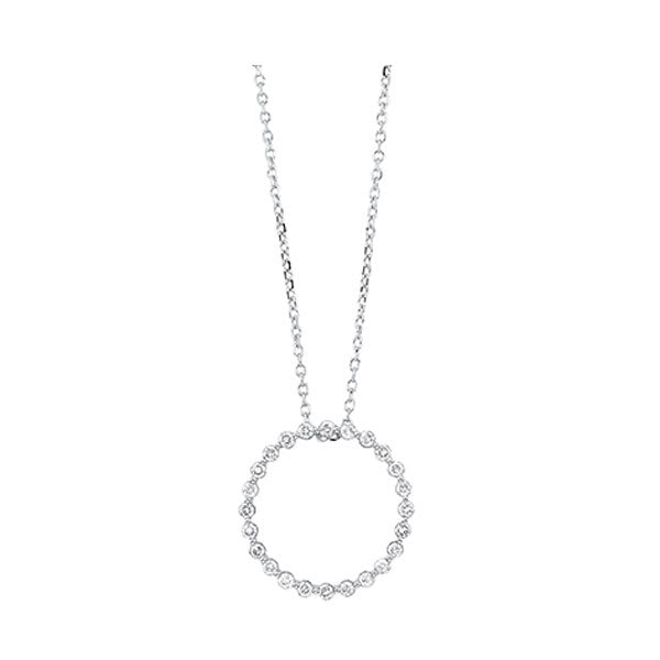 14Kt White Gold Diamond 1/4Ctw Pendant