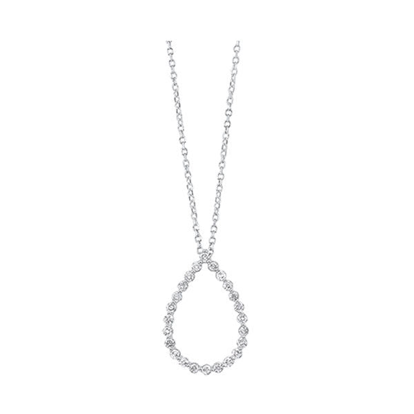 14Kt White Gold Diamond 1/4Ctw Pendant