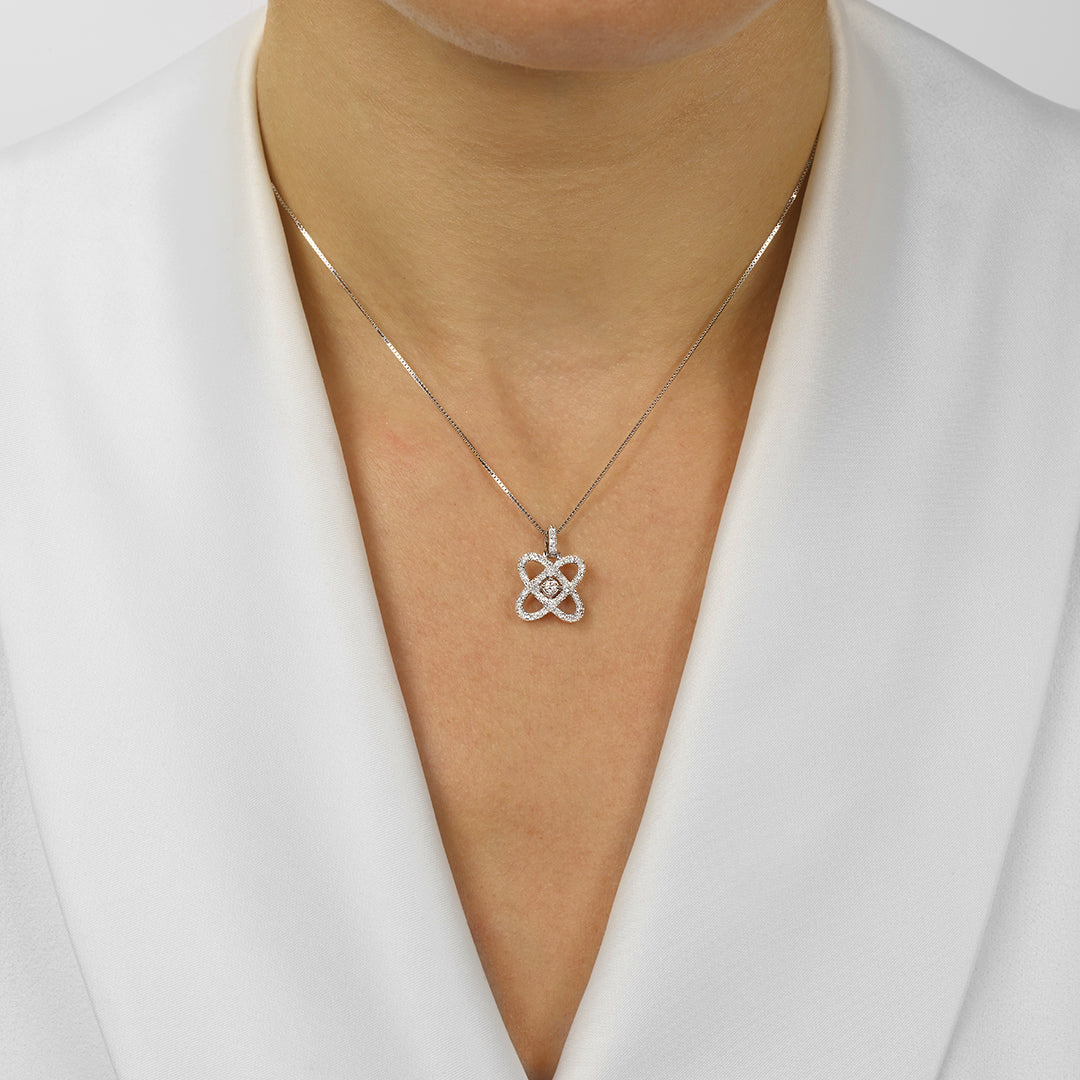 Silver Diamond 1/4Ctw Pendant