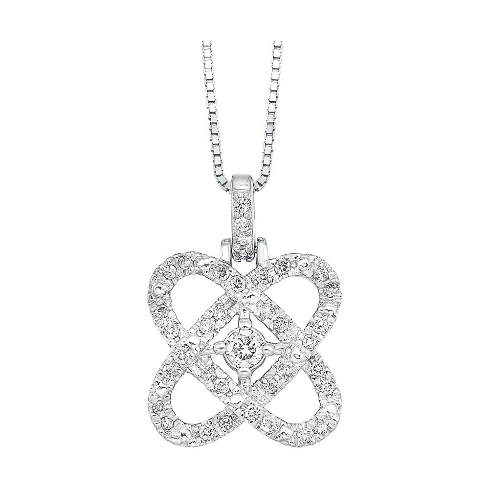 14Kt White Gold Diamond 3/4Ctw Pendant