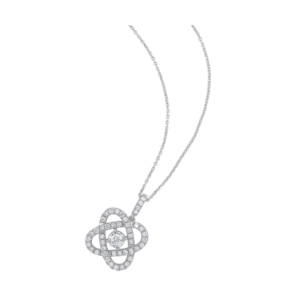 14Kt White Gold Diamond 1/2Ctw Pendant
