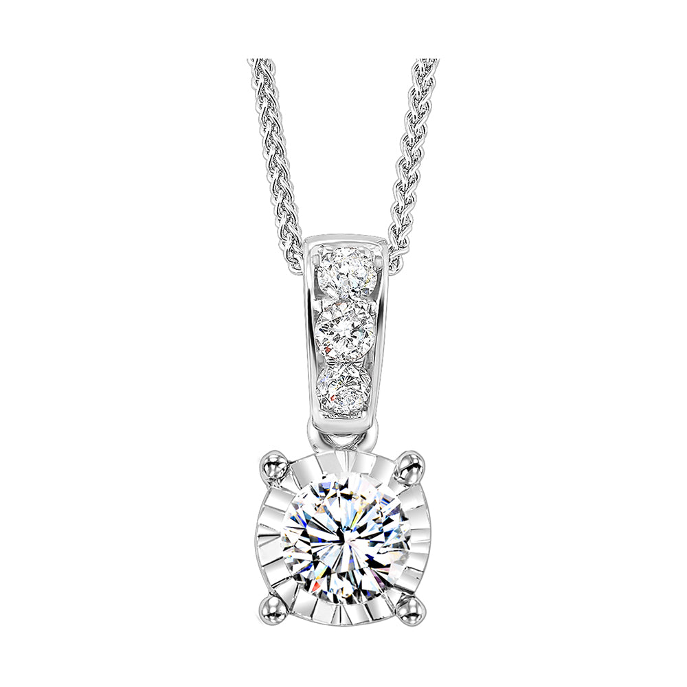 14Kt White Gold Diamond 1/3Ctw Pendant
