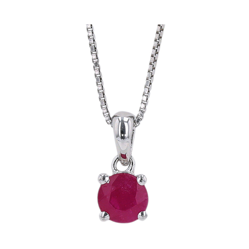 Silver Ruby 5/8Ctw Pendant