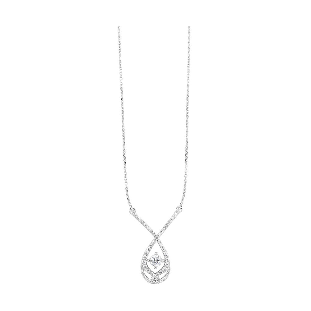 14Kt White Gold Diamond 1/4Ctw Pendant