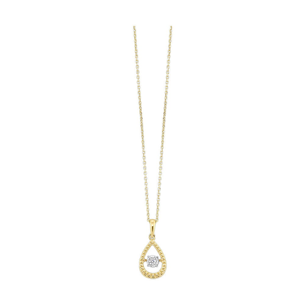 10Kt Yellow Gold Diamond 1/20Ctw Pendant