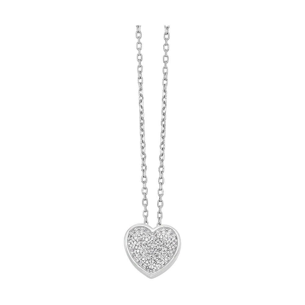 Silver Diamond 1/10Ctw Pendant