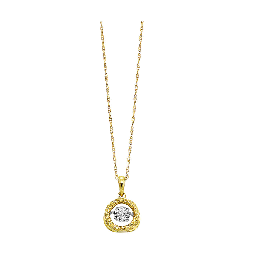 10Kt Yellow Gold Diamond 1/25Ctw Pendant
