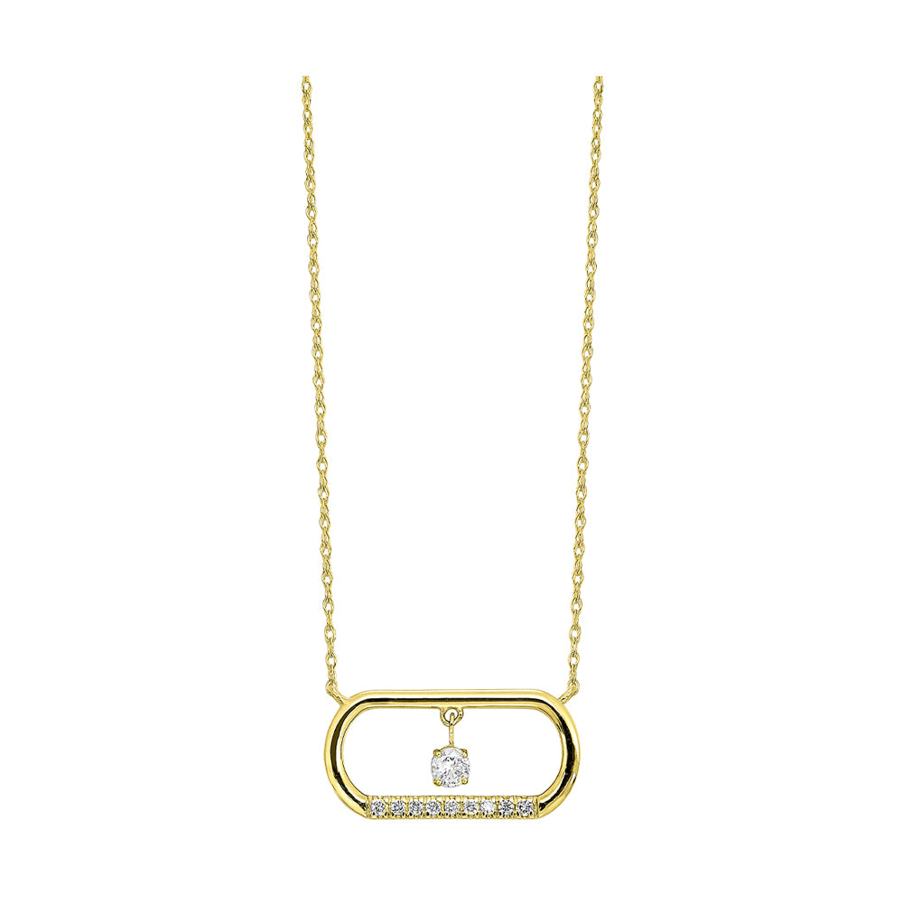 10Kt Yellow Gold Diamond 1/6Ctw Pendant