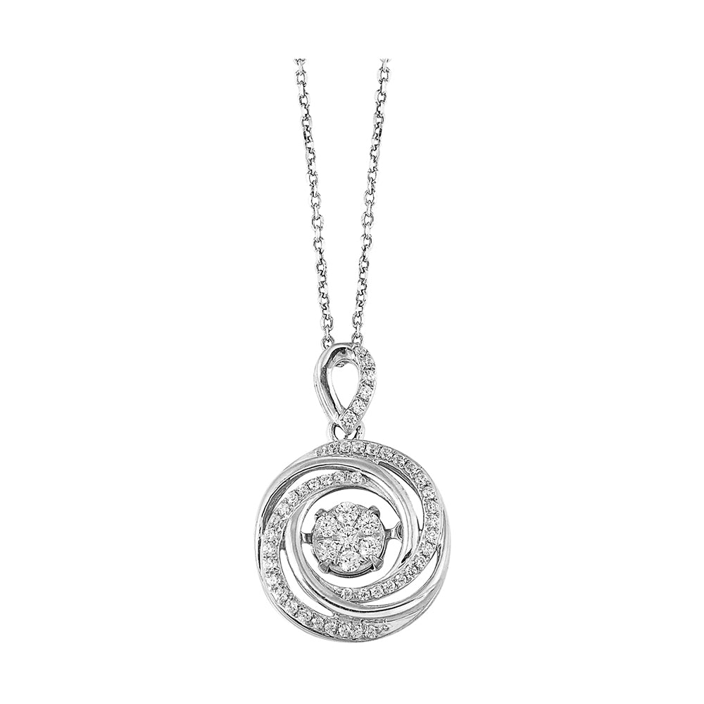 Silver Diamond 1/4Ctw Pendant