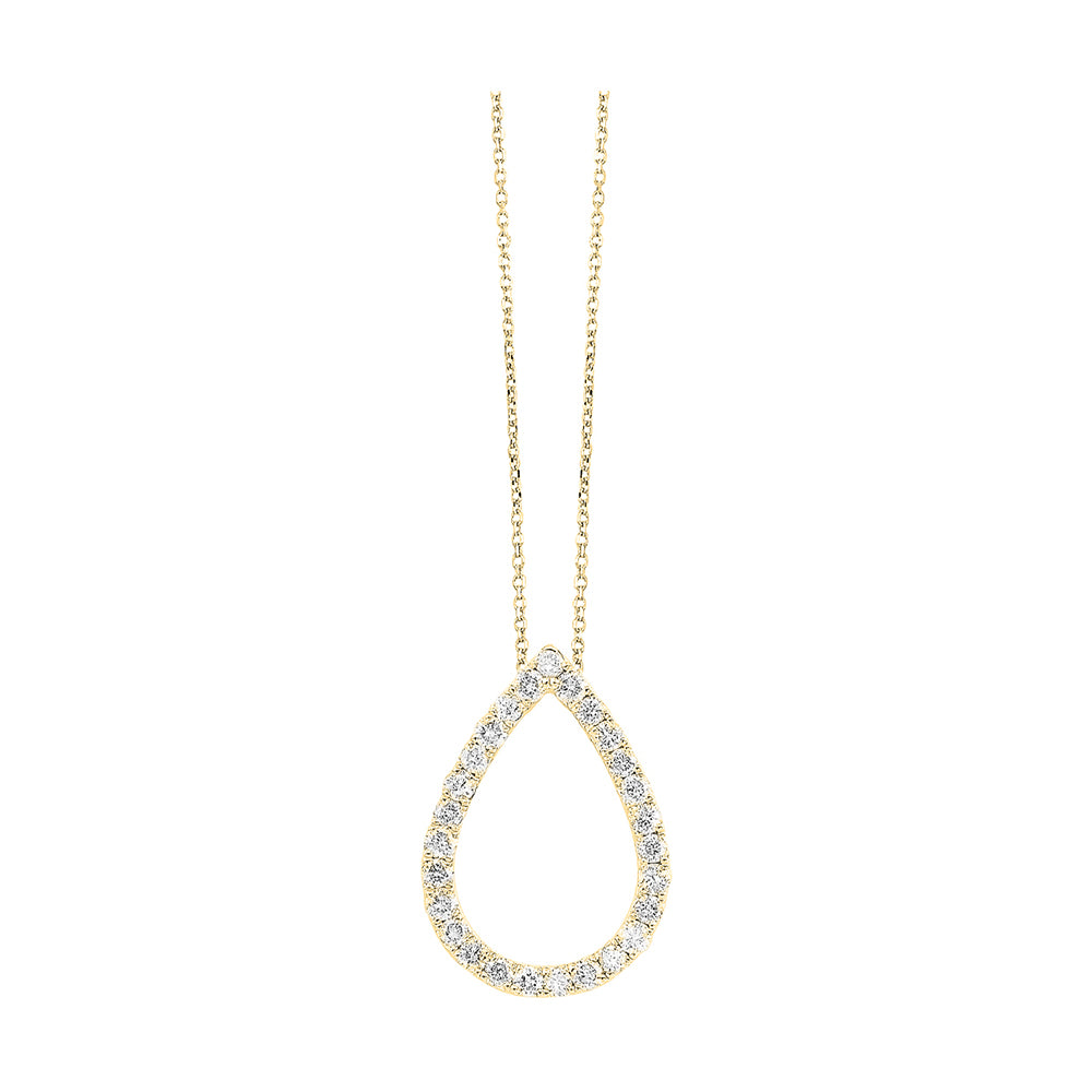 14Kt Yellow Gold Diamond 1/2Ctw Pendant