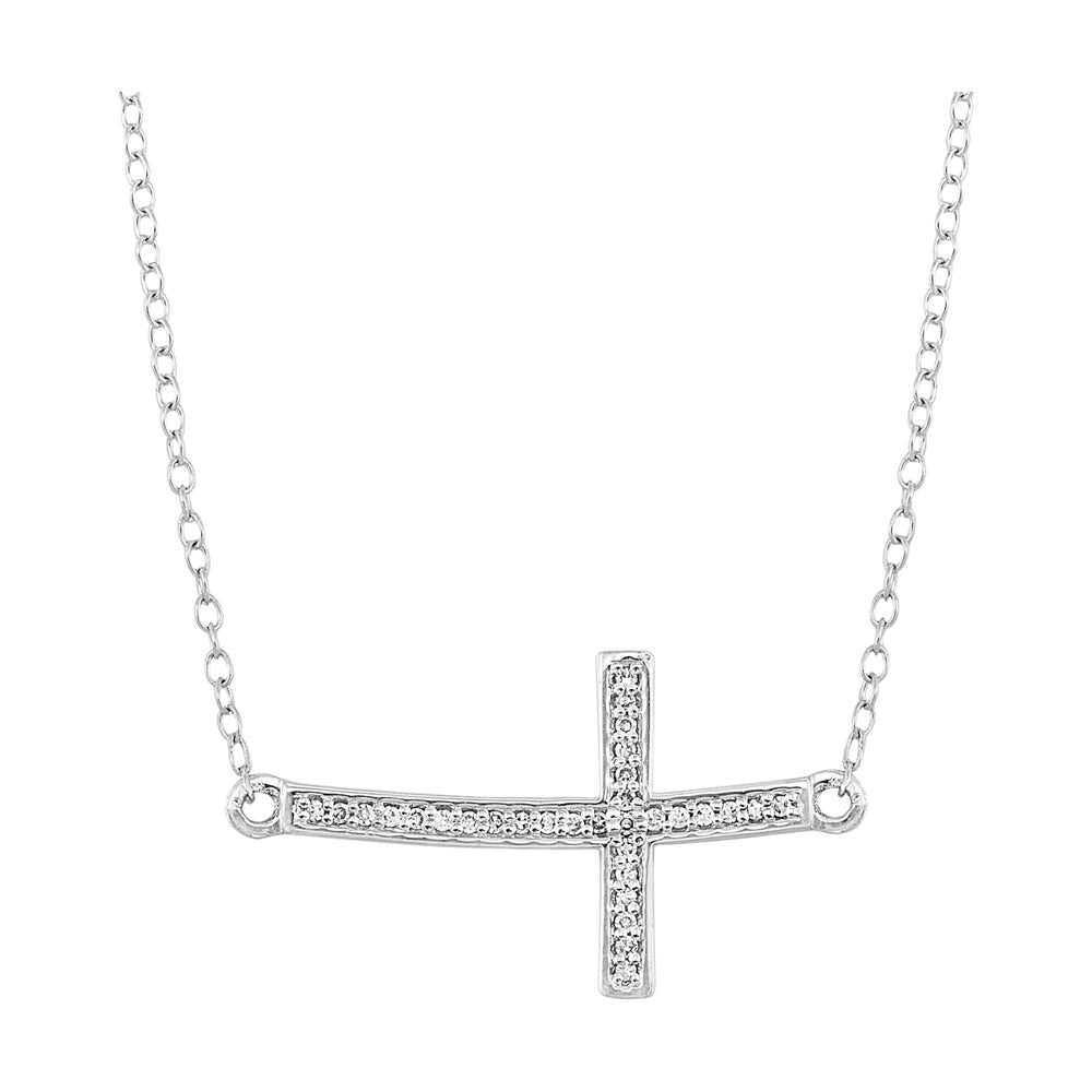 Silver Diamond 1/10Ctw Pendant