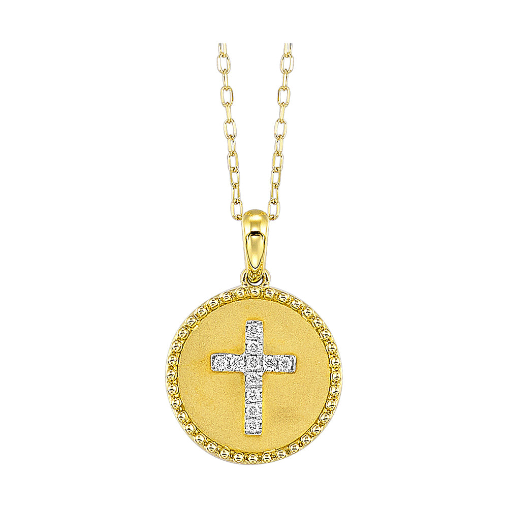 14Kt Yellow Gold Diamond 1/15Ctw Pendant