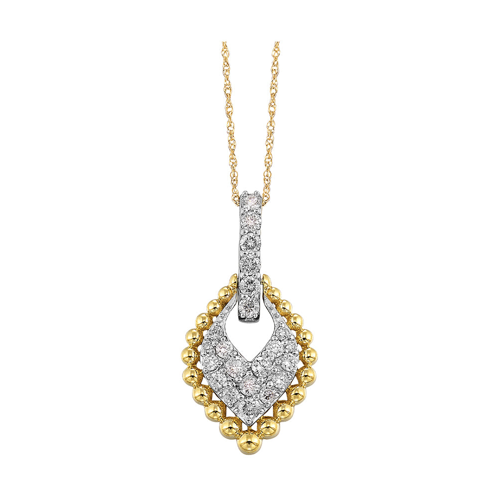 10Kt Yellow Gold Diamond 1/2Ctw Pendant
