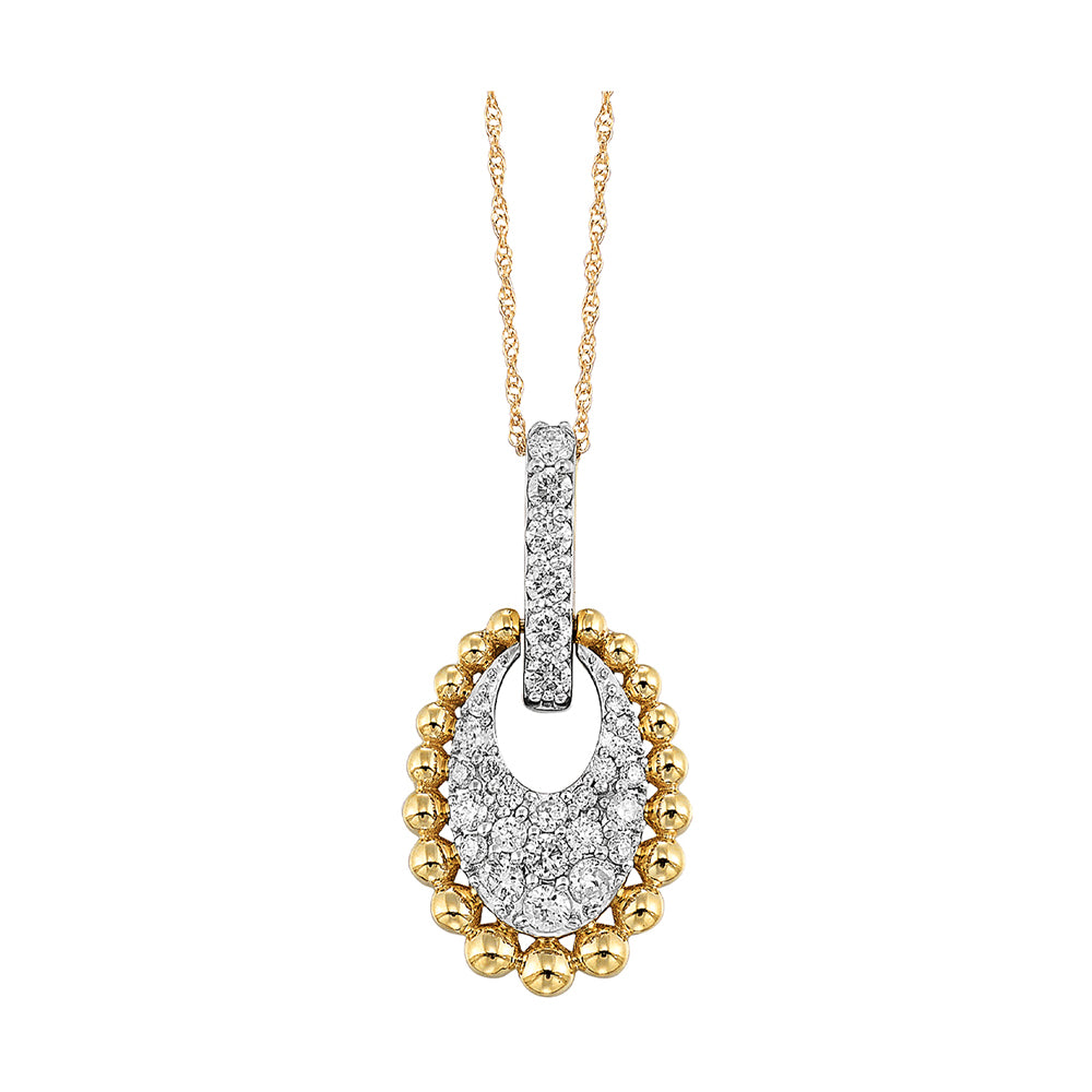 10Kt Yellow Gold Diamond 1/2Ctw Pendant