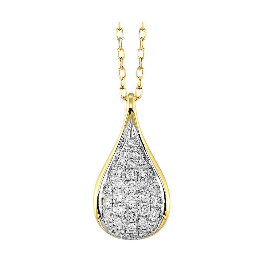 14Kt Yellow Gold Diamond 1/2Ctw Pendant