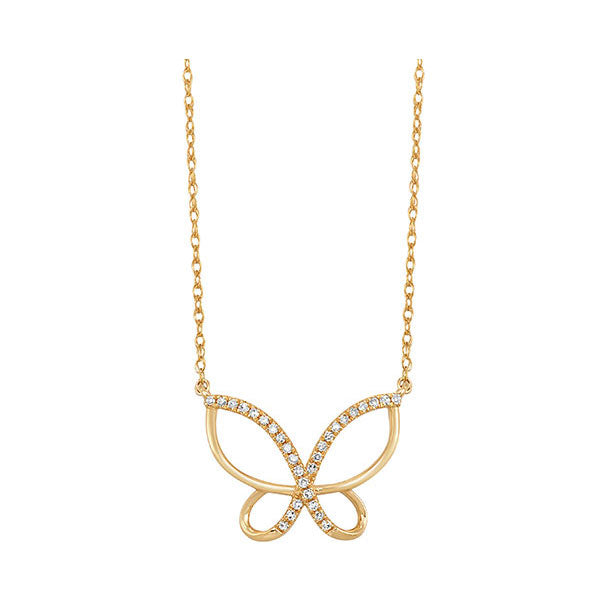 10Kt Yellow Gold Diamond 1/10Ctw Pendant