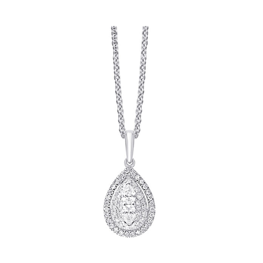 Silver Diamond 1/5Ctw Pendant