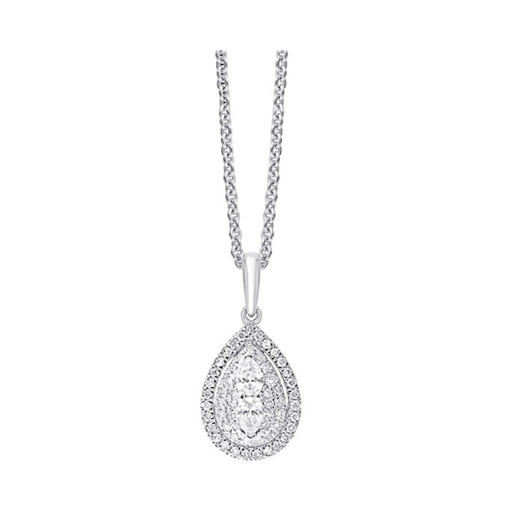 Silver Diamond 1/5Ctw Pendant