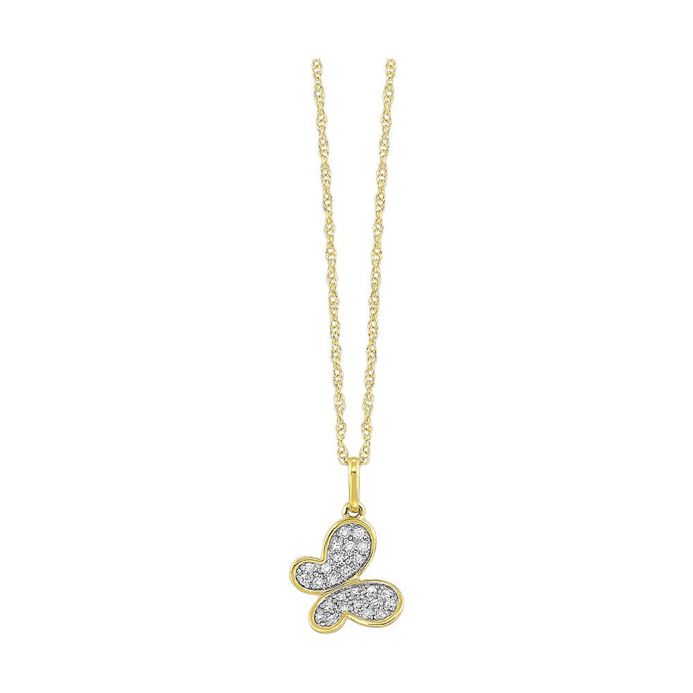 10Kt Yellow Gold Diamond 1/15Ctw Pendant