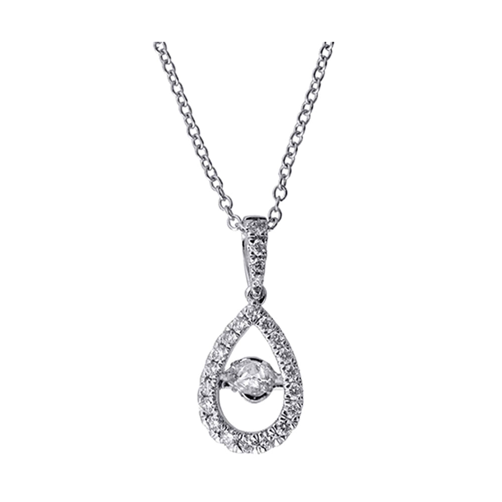 14Kt White Gold Diamond 1/2Ctw Pendant