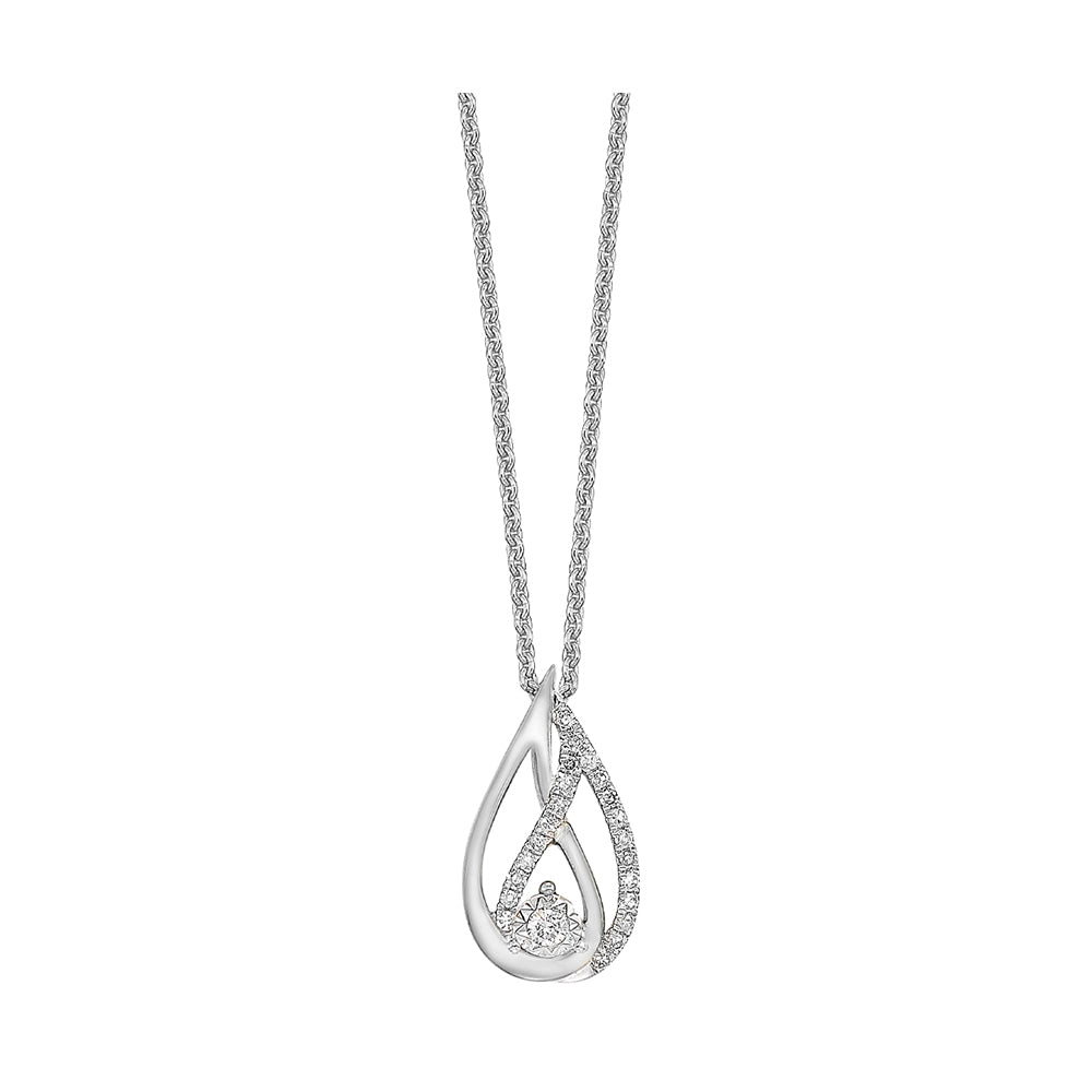 Silver Diamond 1/10Ctw Pendant