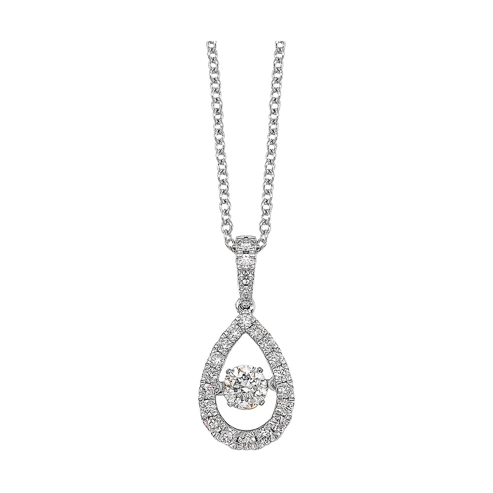 14Kt White Gold Diamond 1/4Ctw Pendant