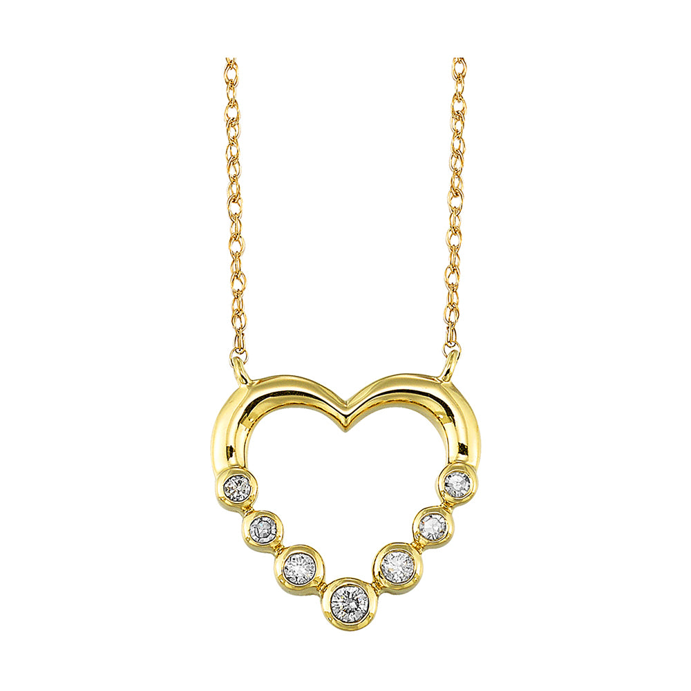 10Kt Yellow Gold Diamond 1/8Ctw Pendant