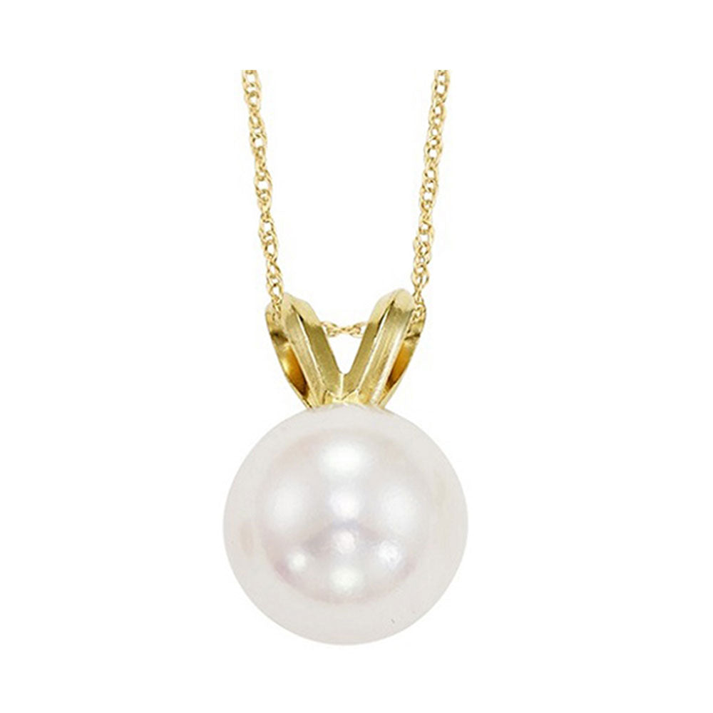14Kt Yellow Gold Pearl Pendant